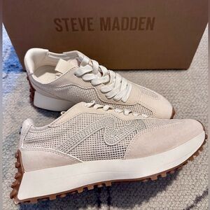 Steve Madden Campo Sneakers in Natural Raffia - Size 7 - New in Box